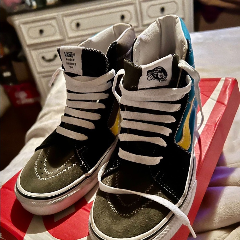 Vans High-Top Sneakers with Multicolor Accents